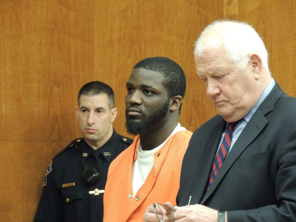 Lawyer Ray Beam, Jr., with Defendant Hassan Sky