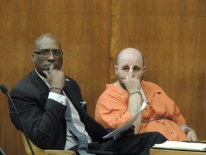 David Tadjiev, a fence from Queens, shows his contempt for the press