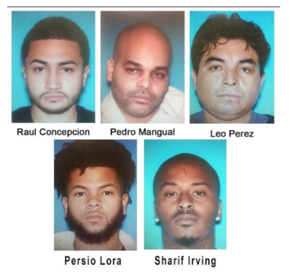 Operation Triple Play-Paterson-Raul Concepcion, Sharif Irving, Pedro Mangual, Leo Perez, and Persio Lora