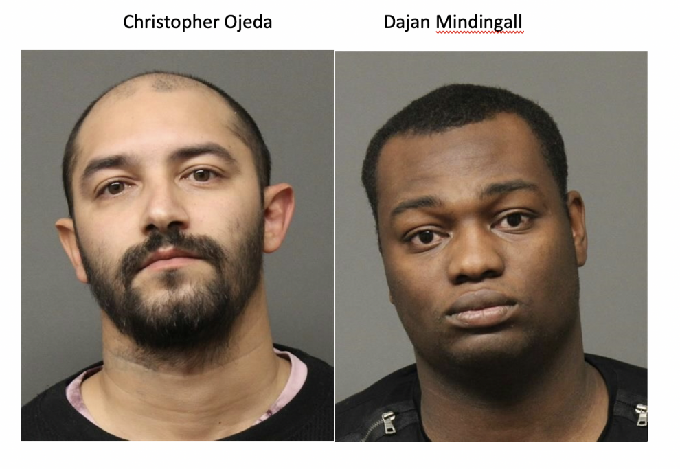 Christopher Ojeda and Dajan Mindingall arrested in armed robbery spree-Photo BCPO