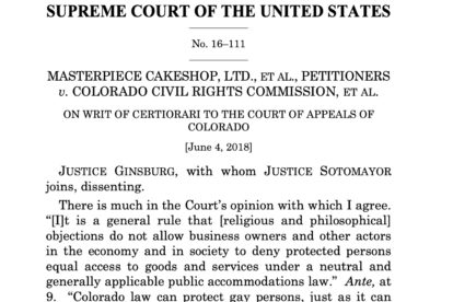 Masterpiece Cake Shop-Supreme Court -AttorneyWeekly