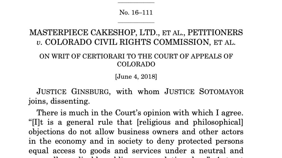 Masterpiece Cake Shop-Supreme Court -AttorneyWeekly